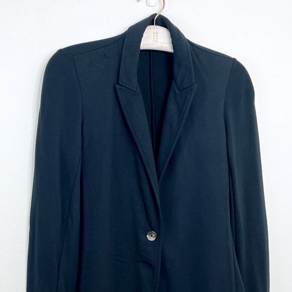 Theory Womens Single Button Modal Blazer Jacket Size Small Black - Picture 3 of 9